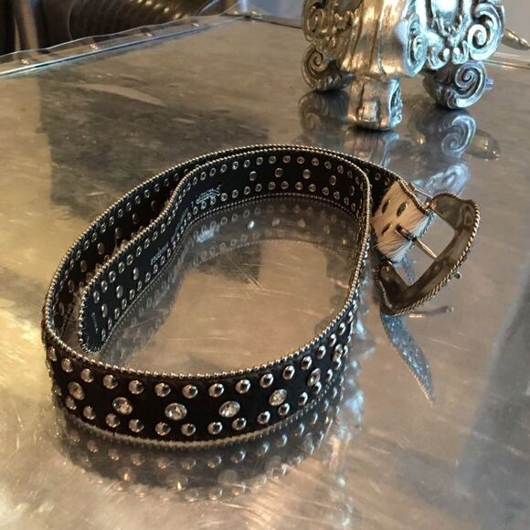 GORGEOUS RHINESTONE Black & White Hair Belt main image 7